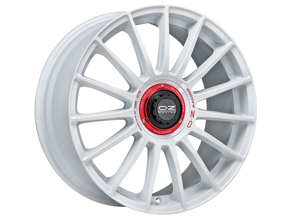 01_Superturismo_Evoluzione_WRC_RaceWhite_70b33059-4118-4437-8994-a42a54b59449.jpg OZ Racing SUPERT EVOLUZ WRC 20x8.5 ET45 5x112 RACE WHITE - Image 1