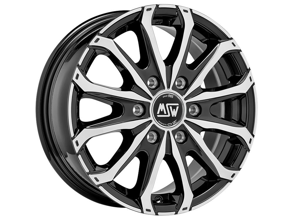 02_MSW_48_Van_6H_GlossBlackFullPolished.jpg MSW 48 VAN 6 HOLES 16x6.5 ET68 6x125 GLOSS BLACK FULL POLISHED - Image 1