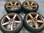 18" BMW 5 SPOKE CONCAVE ALLOY WHEELS / TYRES - SATIN GOLD