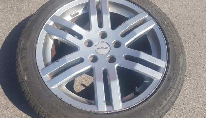 1-7-3au7d1ico0t3jj18qbr40a.jpg 18" GENUINE VOLKSWAGEN T5 SPORTLINE ALLOY WHEEL / TYRE - Image 1
