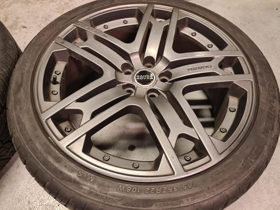 158422106_3772462539541103_4315889886408929197_n.jpg 22" GENUINE KHAN RS600 ALLOY WHEELS / TYRES - RANGE ROVER - Image 1