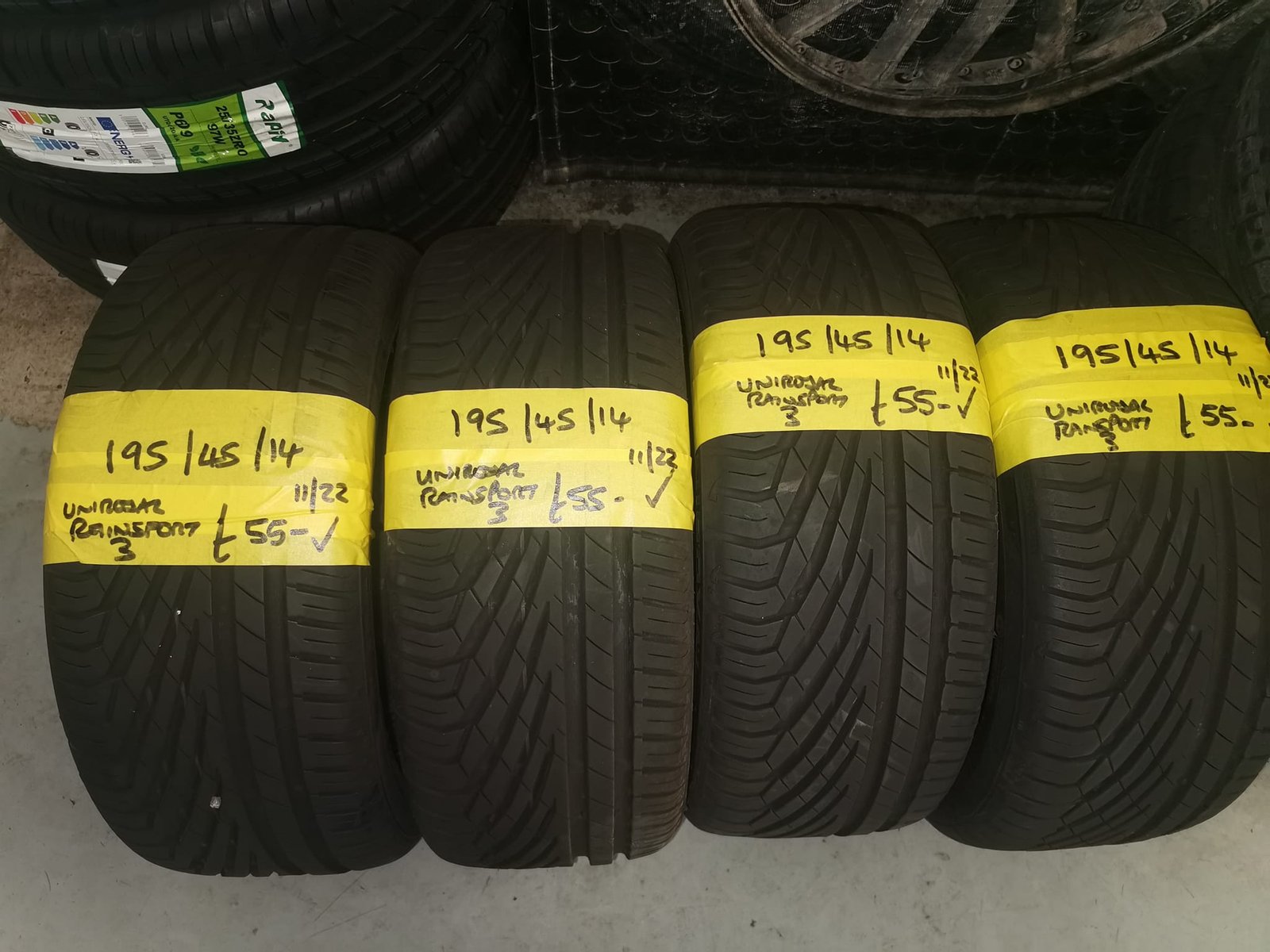flashmul 195 / 45 / 14 Uniroyal Rainsport 3 Tyres – Four Available - Image 1
