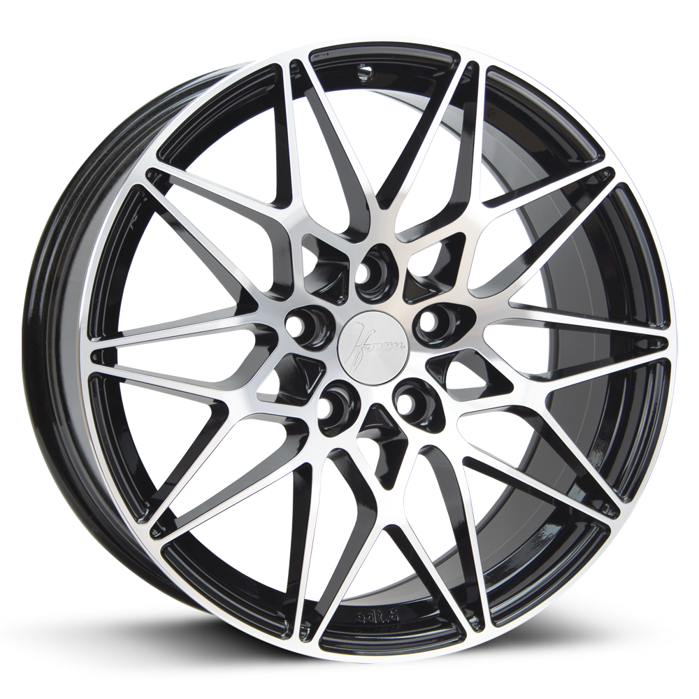 1form_edition6_edt6_bkgpo.png 1Form Edition 6 18x8.5 ET44 5x112 Gloss Black with Polished Face - Image 1