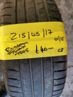 215 / 45 / 17  BRIDGESTONE TURANZA T005 TYRE - FITTING AVAILABLE