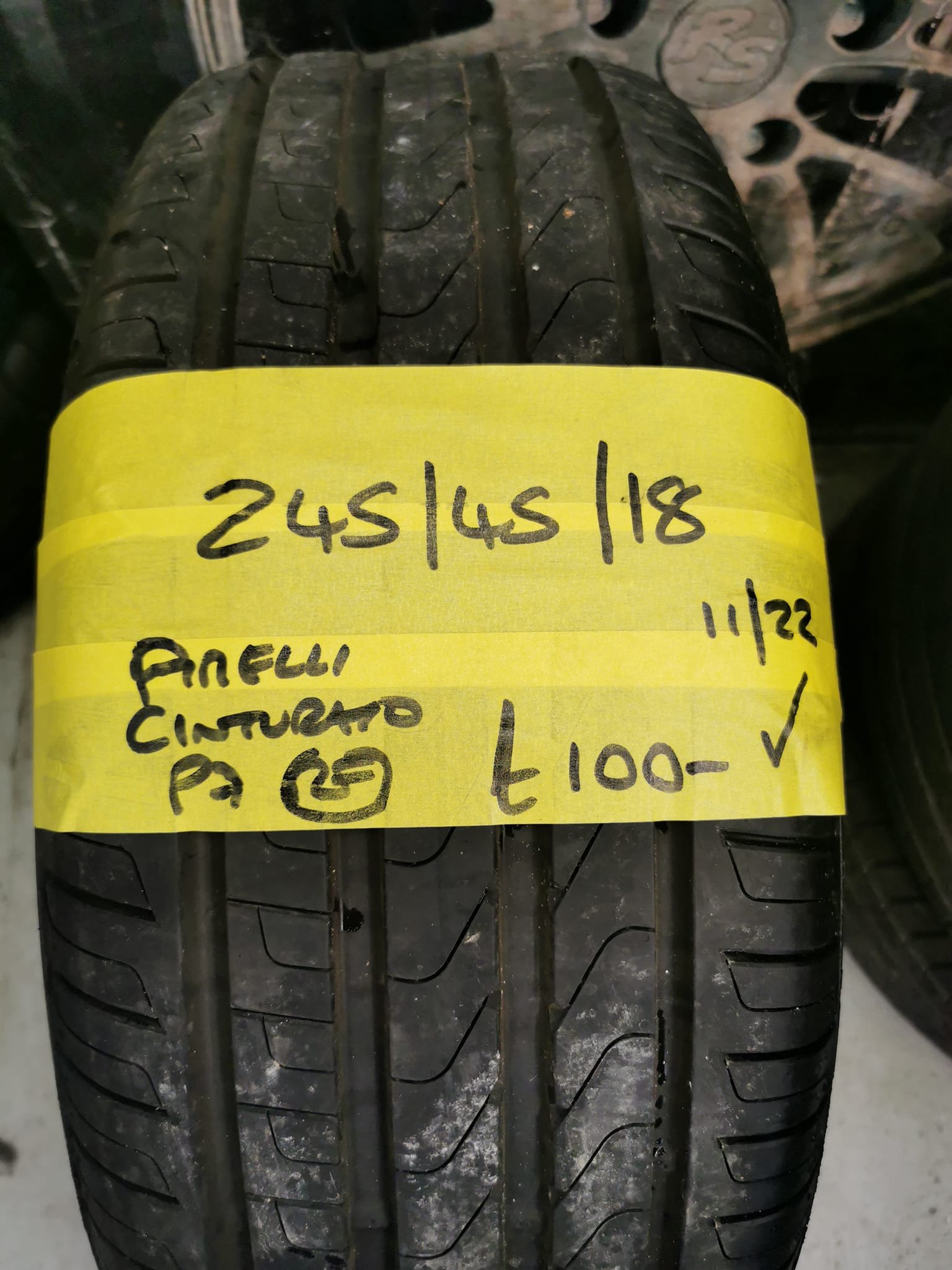 qrf 245 / 45 / 18 Pirelli Cinturato P7 Runflat Tyre - Image 1