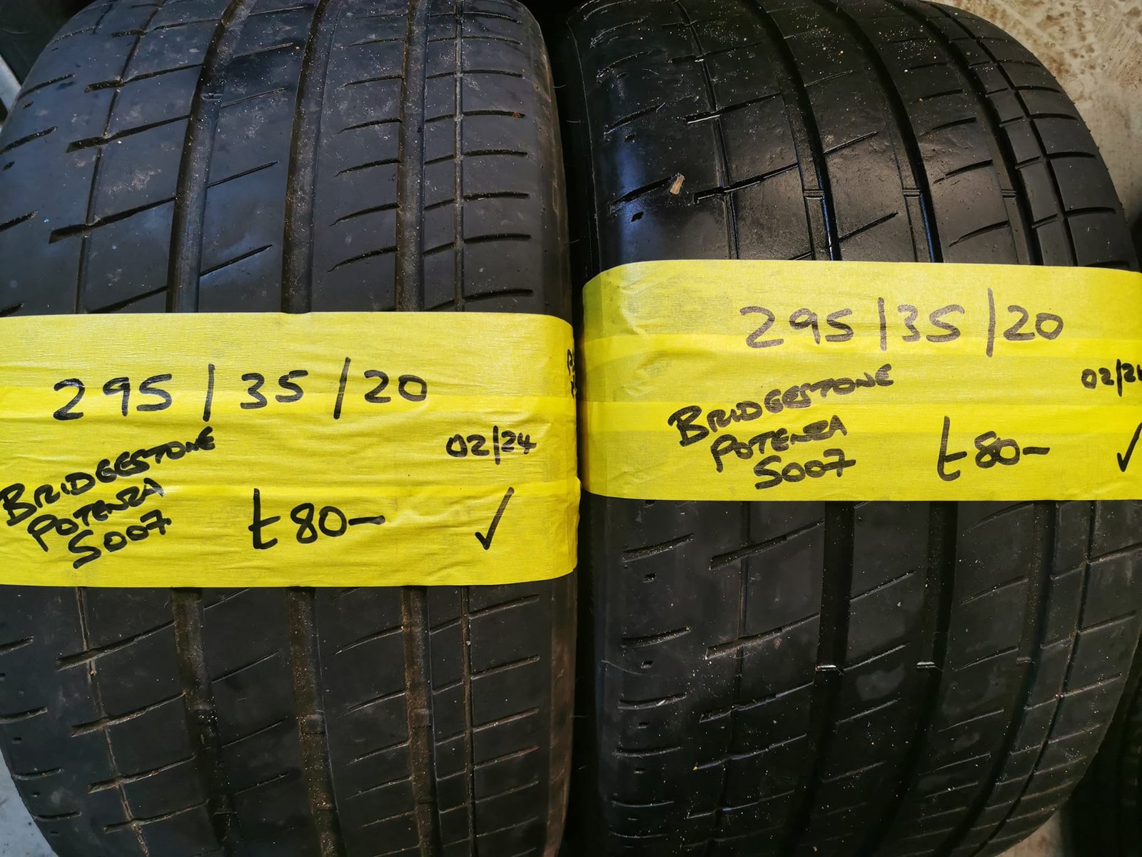 qrf 295 / 35 / 20 BRIDGESTONE POTENZA S007 TYRES - Image 1