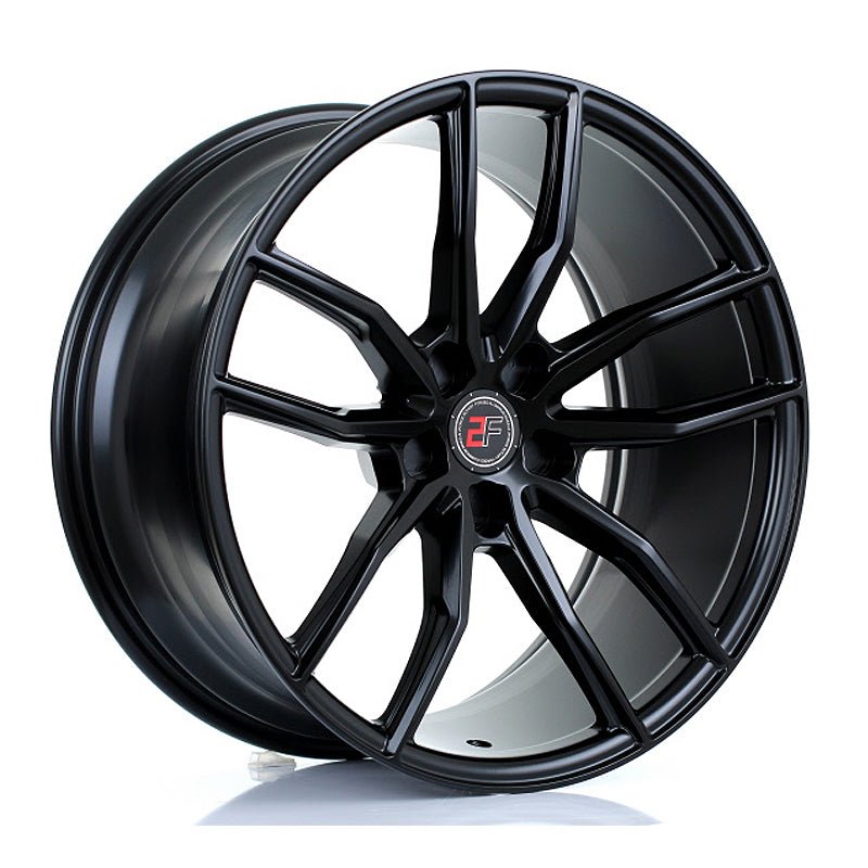 2FORGE_ZF4_MATT_BLACK_2095_ANGLE_41687edf-9890-431e-b983-5f169e455cf4.jpg 2FORGE ZF4 20x9.5 ET9-45 5x105 MATT BLACK - Image 1