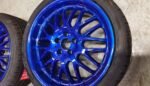 17" BBS STYLE ALLOY WHEELS / NEW TYRES – CANDY BLUE – 5 X 100 FITMENT - Image 2