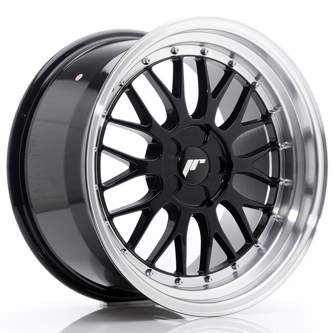 39686_0_23911.jpg JR Wheels JR23 18x9.5 ET25-48 5H BLANK Gloss Black w/Machined Lip - Image 1