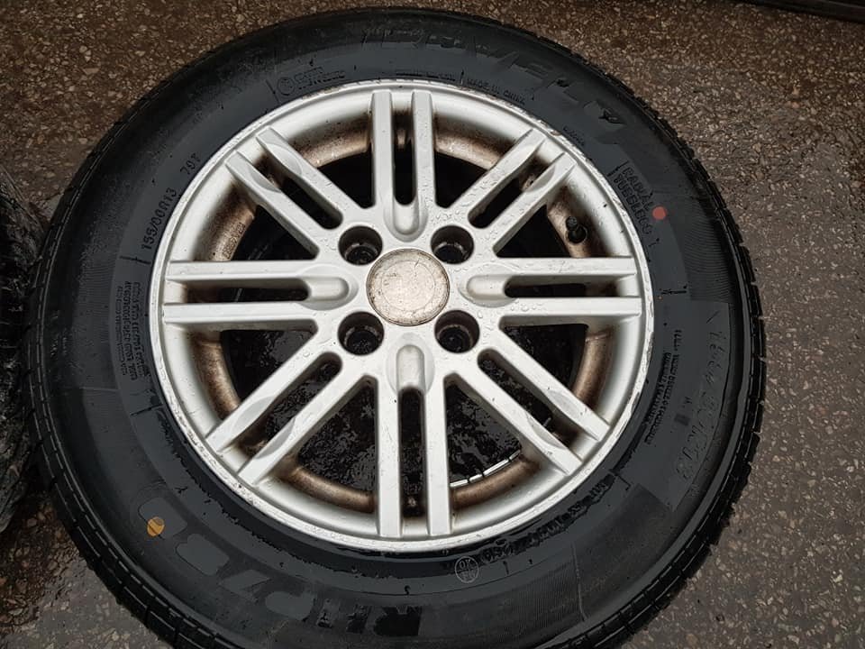 74387655_2476940155760021_830959228406464512_n.jpg 13" FIAT ALLOY WHEELS / TYRES - Image 1