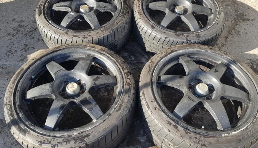 93939741_2868922923228407_252444249079939072_n-3ar6fup1e193xo91zrrytm.jpg 18 INCH COMPOMOTIVE MO 6 WHEELS / TYRES – 5 X 100 – SUBARU - Image 1
