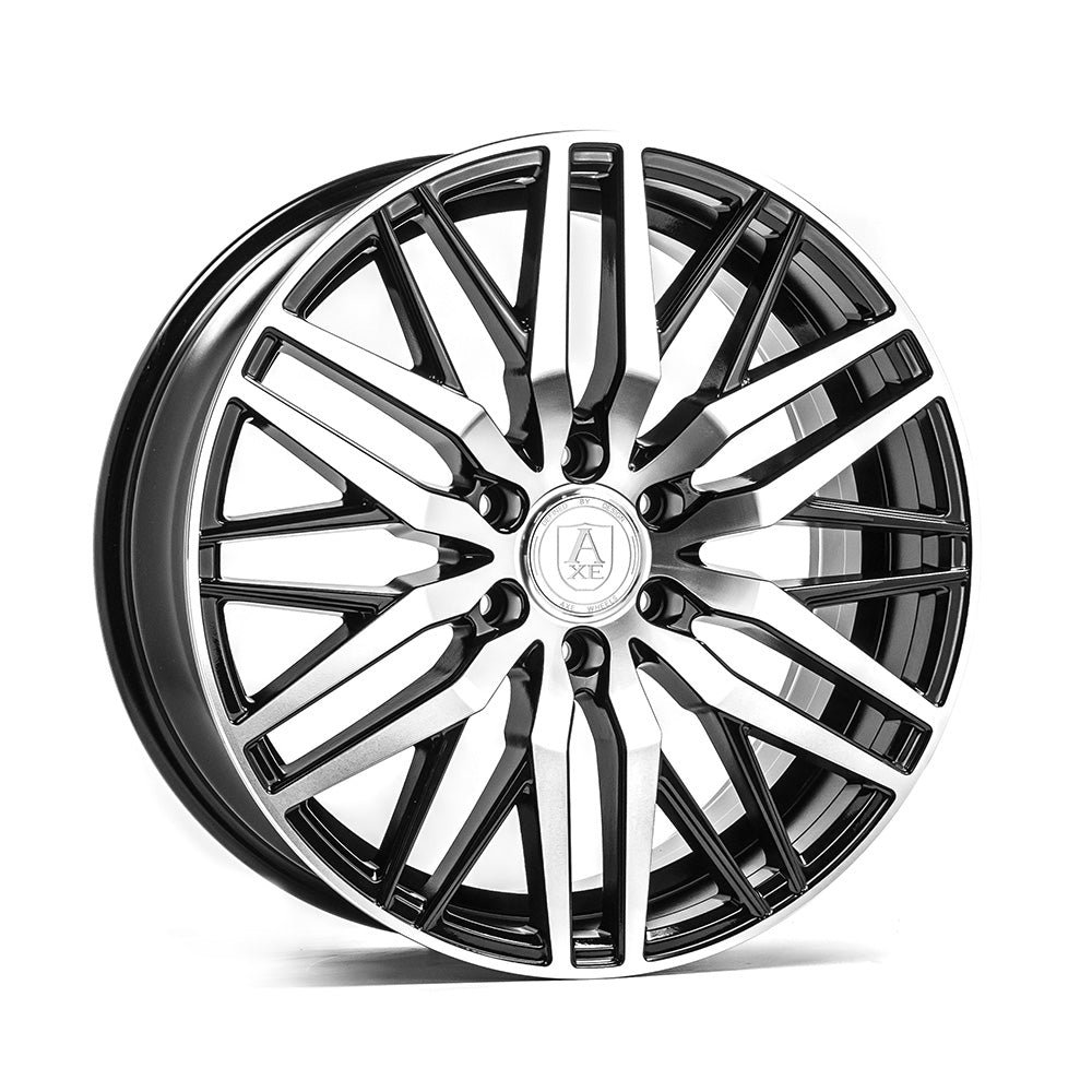 AXE-EX30T-SPRINTER-BP-DS.jpg AXE EX30T 18x8.5 ET45 6x130 GLOSS BLACK & POLISHED - Image 1