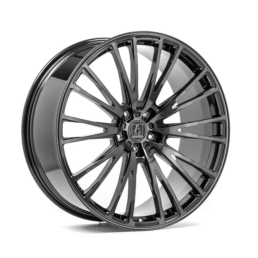 AXE-FF2-FORGED-BLACK-TINT-DS_6a922fb8-576b-4e2f-af4b-b6375168222b.jpg AXE FF2 FORGED 23x10 ET38 5x114.3 GLOSS BLACK POLISHED & TINTED - Image 1
