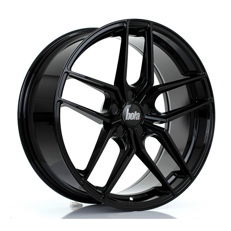 BOLA_B11_GLOSS_BLACK_2085_ANGLE_cf6ad642-71ef-46e3-a679-a42f25bc7c41.jpg BOLA B11 20x8.5 ET20-45 5x127 GLOSS BLACK - Image 1
