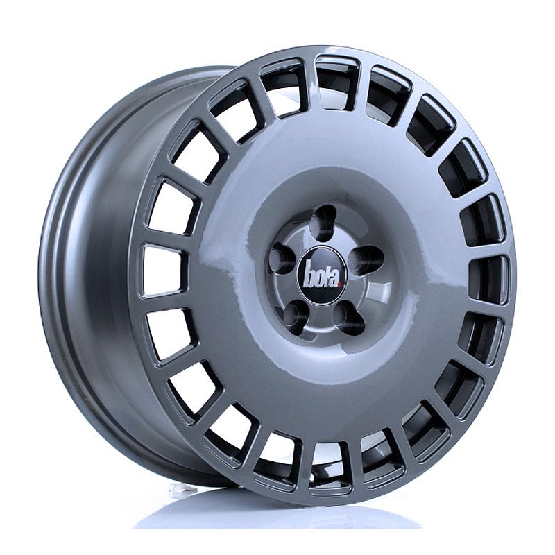 BOLA_B12_GLOSS_GUNMETAL_1985_ANGLE_80599fa8-d8b1-45b9-9df9-f065d2709dcd.jpg BOLA B12 19x8.5 ET25-45 5x115 GLOSS GUNMETAL - Image 1