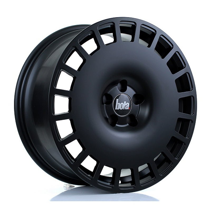 BOLA_B12_MATT_BLACK_1985_ANGLE_514c8f67-7bf6-4029-8d0f-fea720ee1b8e.jpg BOLA B12 19x8.5 ET25-45 5x98 MATT BLACK - Image 1