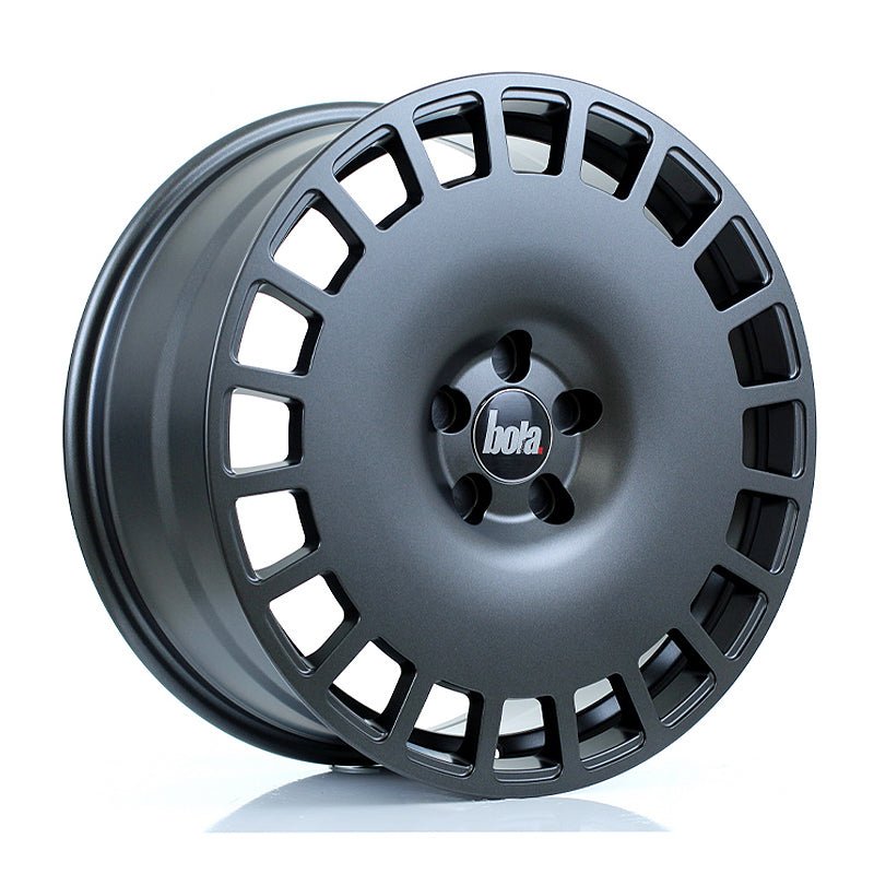 BOLA_B12_MATT_GUNMETAL_1985_ANGLE_322d7777-a77f-440d-b2e0-5903553510e6.jpg BOLA B12 19x8.5 ET25-45 5x115 MATT GUNMETAL - Image 1