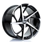 BOLA B18 19x9.5 ET25-45 5x115 BLACK POLISHED FACE