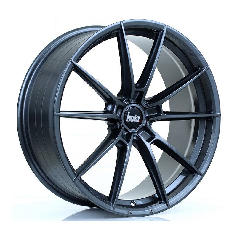 BOLA_B19_GLOSS_GUNMETAL_2085_ANGLE_2b3fb448-e2aa-4fe0-a266-6fb56889bd99.jpg BOLA B19 20x8.5 ET40-45 5x110 GLOSS GUNMETAL - Image 1