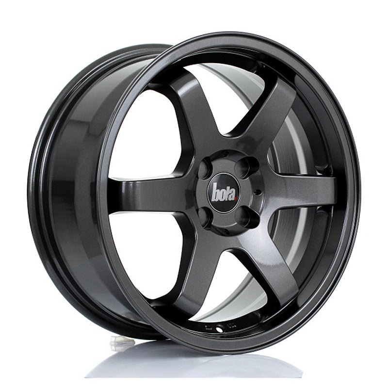 BOLA_B1_GLOSS_GUNMETAL_1775_4STUD_ANGLE.jpg BOLA B1 17x7.5 ET40-45 4x108 GLOSS GUNMETAL - Image 1