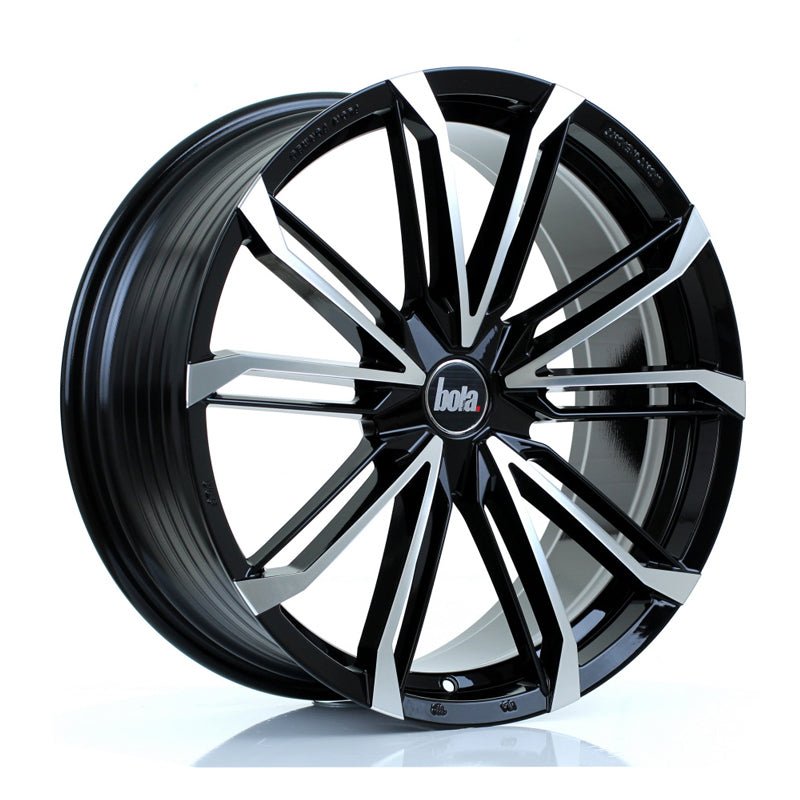 BOLA_B23_GLOSS_BLACK_POLISHED_FACE_2085_ANGLE_3b549816-8d2a-4ad3-afa2-7e046596a186.jpg BOLA VANSPORT B23 20x8.5 ET38-45 5x108 GLOSS BLACK POLISHED FACE - Image 1