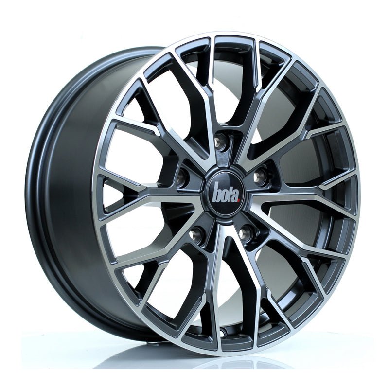 BOLA_B24_GLOSS_GUNMETAL_POLISHED_FACE_1880_ANGLE.jpg BOLA VANSPORT B24 18x8 ET50 5x160 GLOSS GUNMETAL POLISHED FACE - Image 1