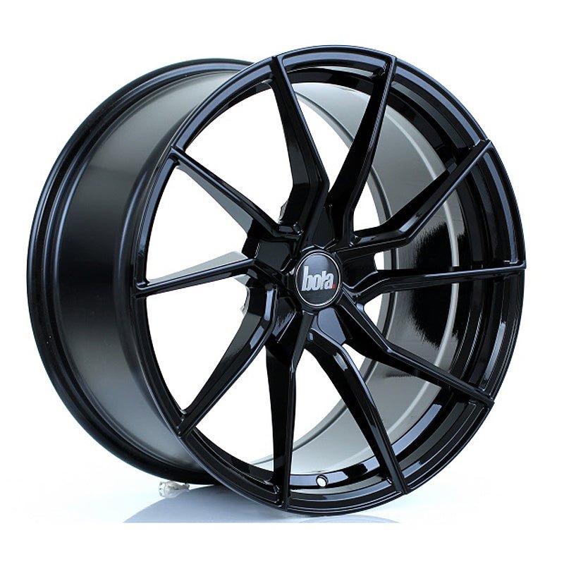 BOLA_B25_GLOSS_BLACK_1995_ANGLE_1fffeaf7-0d37-4b45-84f4-317b9a5e5230.jpg BOLA B25 19x9.5 ET25-45 5x112 GLOSS BLACK - Image 1