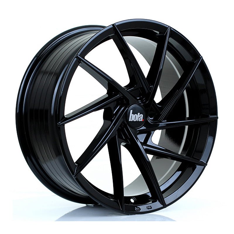 BOLA_B26_GLOSS_BLACK_1880_ANGLE_20bc7cbd-3ddd-48cc-8ead-9c53b5496808.jpg BOLA B26 18x8 ET40-45 5x112 GLOSS BLACK - Image 1