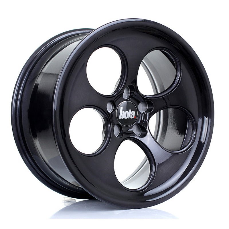 BOLA_B5_BLACK_BRUSHED_POLISHED_FACE_1895_5STUD_ANGLE_6afac3b5-e646-466e-b916-090a9db0411c.jpg BOLA B5 18x9.5 ET40-45 5x114 BLACK BRUSHED POLISHED FACE - Image 1
