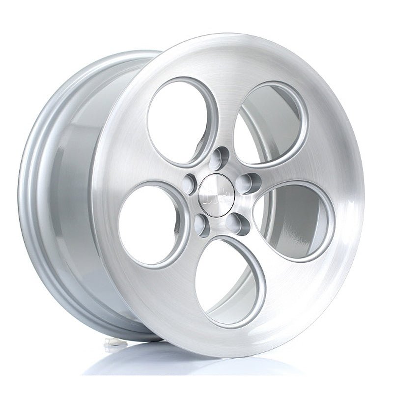 BOLA_B5_SILVER_BRUSHED_POLISHED_FACE_1895_5STUD_ANGLE_c6f81982-ab15-4de7-8585-b73e8cba2d0d.jpg BOLA B5 18x9.5 ET40-45 5x108 SILVER BRUSHED POLISHED FACE - Image 1