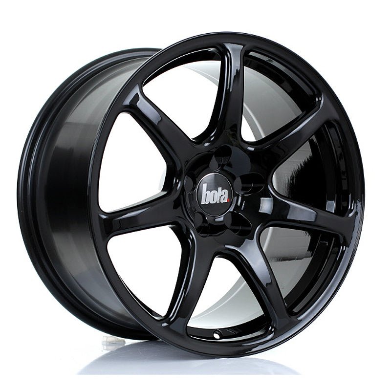 BOLA_B7_GLOSS_BLACK_1895_ANGLE_442056a9-1303-449d-813c-00163056d485.jpg BOLA B7 18x9.5 ET43-45 5x115 GLOSS BLACK - Image 1