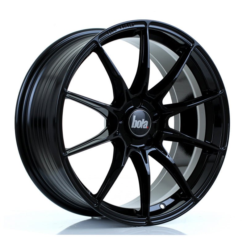 BOLA_FLB_GLOSS_BLACK_1985_ANGLE_0e7d1d5a-e223-46a4-9d98-c62b208dc319.jpg BOLA FLB 19x8.5 ET25-45 5x112 GLOSS BLACK - Image 1