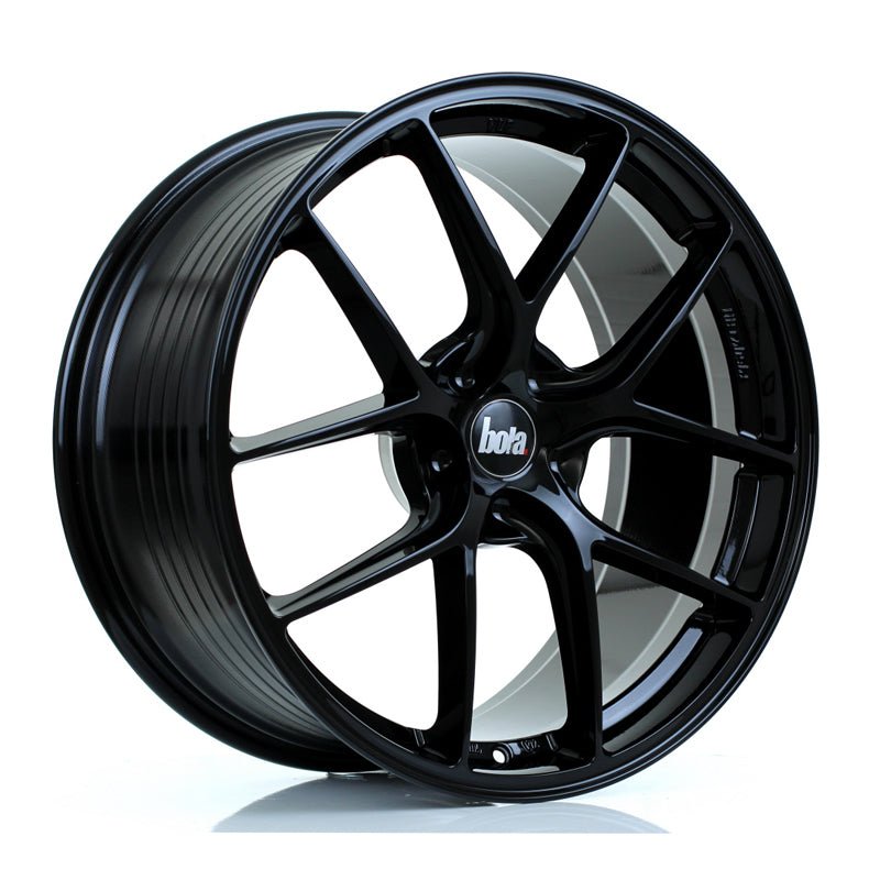 BOLA_FLE_GLOSS_BLACK_2095_ANGLE_ac1bc06e-36f3-4354-b144-e034a2d00540.jpg BOLA FLE 20x9.5 ET30-50 5x114 GLOSS BLACK - Image 1