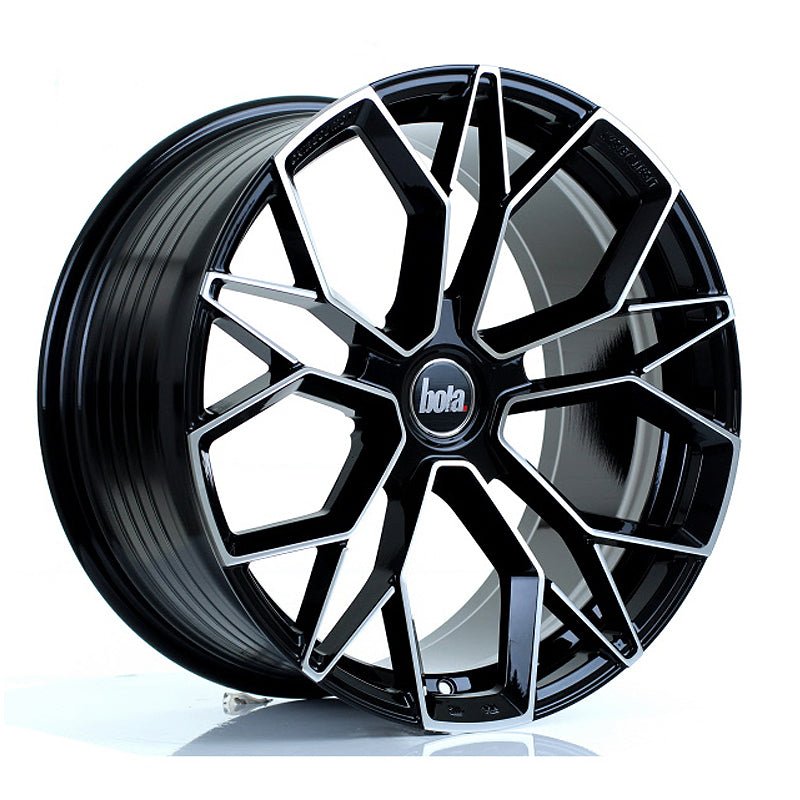 BOLA_FLF_GLOSS_BLACK_POLISHED_FACE_1995_ANGLE_2aec65b3-0335-42aa-be99-ef00a2d49aff.jpg BOLA FLF 19x9.5 ET35-50 5x114 GLOSS BLACK POLISHED FACE - Image 1