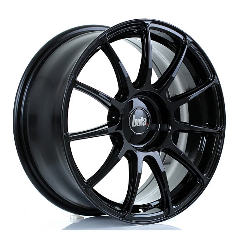 BOLA_VST_GLOSS_BLACK_1775_ANGLE_ac550217-6b37-4c29-a680-a394de7452ac.jpg BOLA VST 17x7.5 ET40-45 4x100 GLOSS BLACK - Image 1