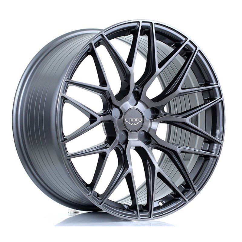 JUDD_MODEL_ONE_TITANIUM_BRUSHED_2010_ANGLE.jpg JUDD MODEL ONE 20x10 ET23-45 5x108 TITANIUM BRUSHED - Image 1