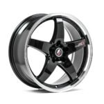 LENSO D1R 18x8 ET45 5x118 GLOSS BLACK & POLISHED