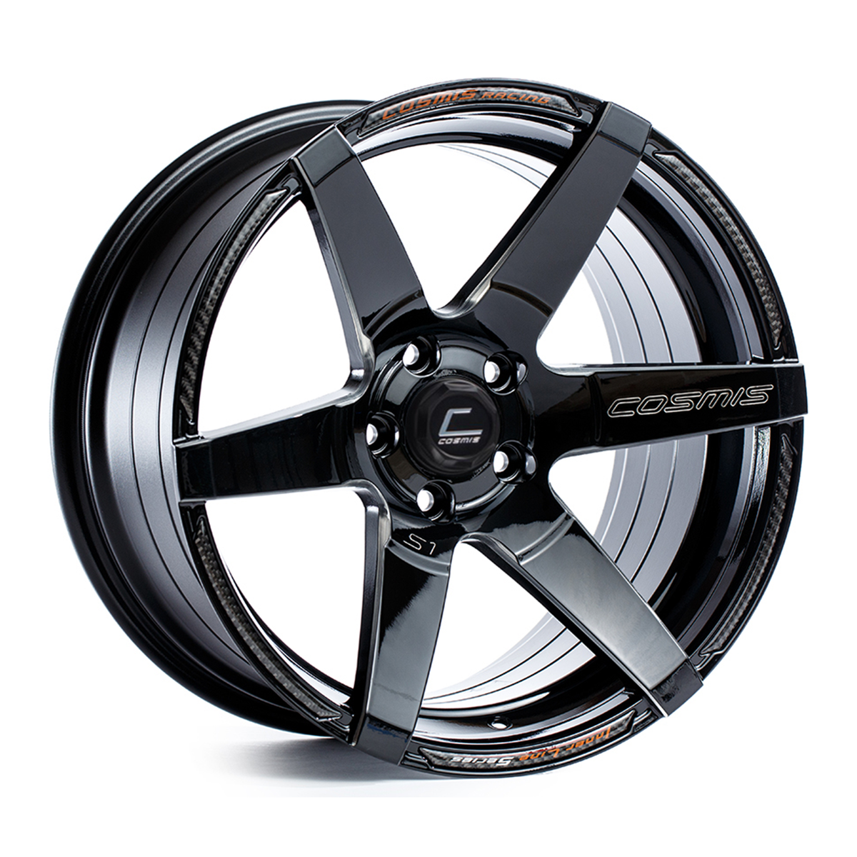 S1Black_48b63268-7277-4ec8-96f5-04eaedc0be57.png Cosmis S1 18x9.5 ET15 5x114.3 Black w/Milled Spokes - Image 1