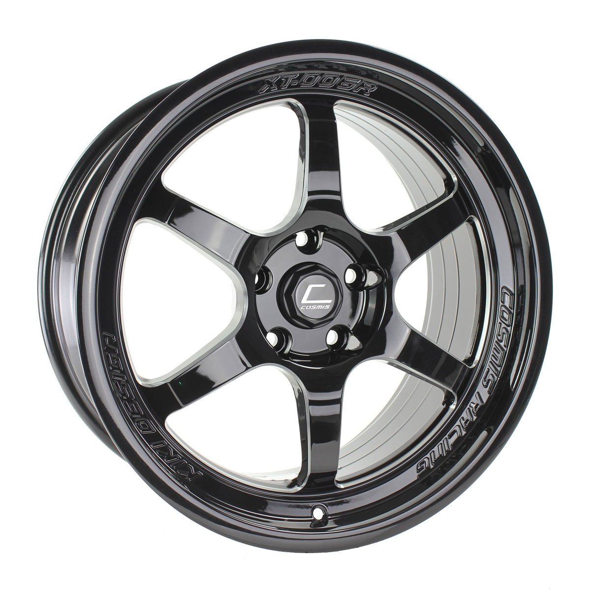 XT006R-1890-30-5x114.3-BMS01.jpg Cosmis XT-006R 18x9 ET30 5x114.3 Black w/Machined Spokes - Image 1