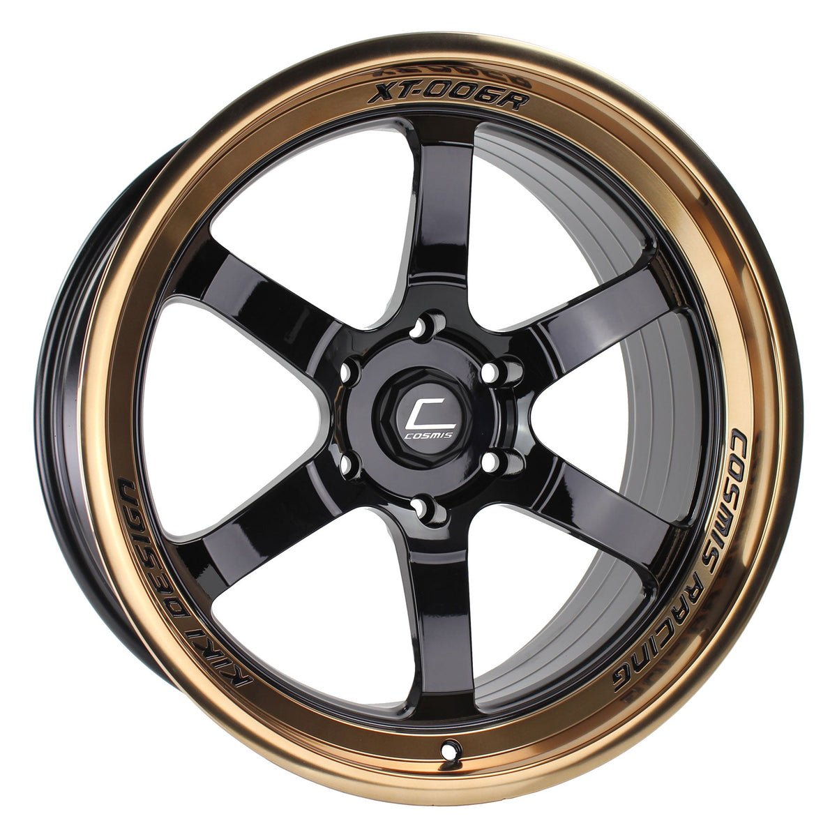 XT006R-2095-10-6x135-BHB201.jpg Cosmis XT-006R 20x9.5 ET10 6x135 Black w/Bronze Machined Lip & Spokes - Image 1