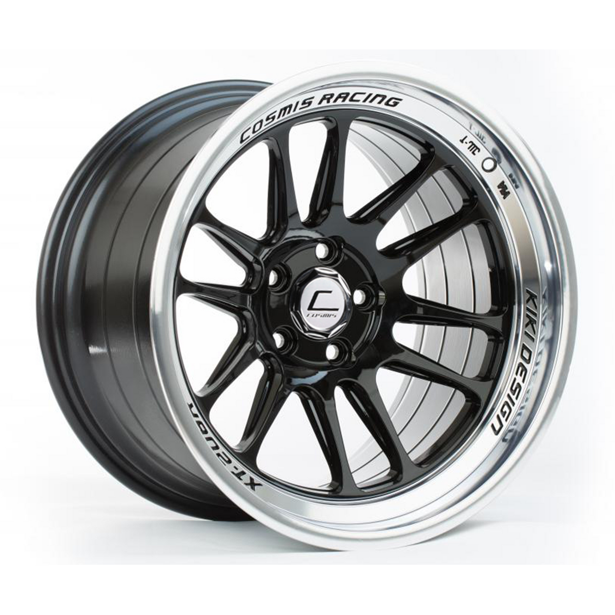 XT206RBML_67733da3-c9f4-4e2a-a13c-304cca297364.png Cosmis XT-206R 18x11 ET8 5x114.3 Black w/Machined Lip - Image 1