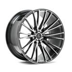 AXE CF2 22x10.5 ET38 5x120 GLOSS BLACK & POLISHED