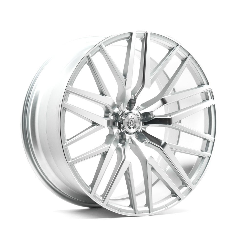 axe-ex30-sp-ds_d08debab-44c2-4c9f-9fdb-655670ab8cf0.jpg AXE EX30 22x9 ET35 5x110 GLOSS SILVER & POLISHED - Image 1