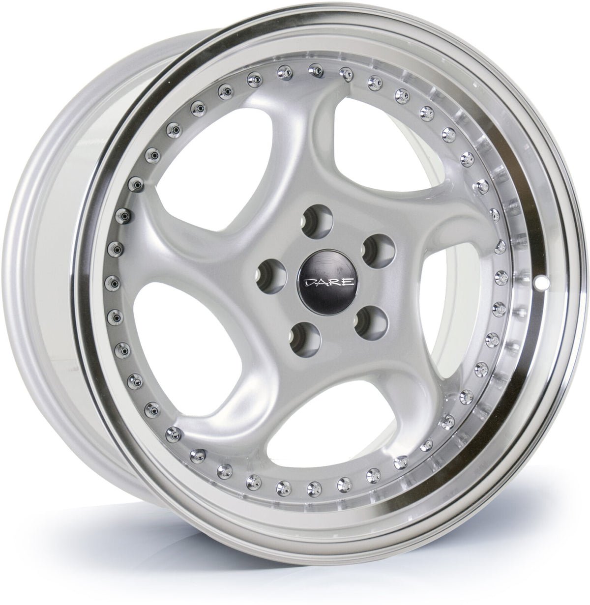 dare-f6-silver-polished-lip_e9ea5f33-75ec-4144-8f02-519d88fbf73c.jpg Dare F6 18x9.5 5x100 ET35 Silver Polished Lip - Image 1