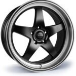 Dare F7 19x9.5 ET40 5x120 Satin Black Polished Lip