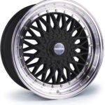 Dare DRRS 18x8 ET30 5x112/5x114.3 Gloss Black Polished / Chrome Rivets