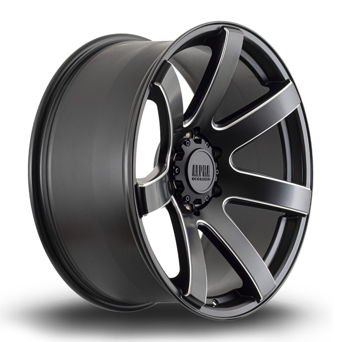 gauntlet209sblackmilled.jpg Alpha Offroad Gauntlet 20x9 ET40 6x139 SBlackMilled - Image 1