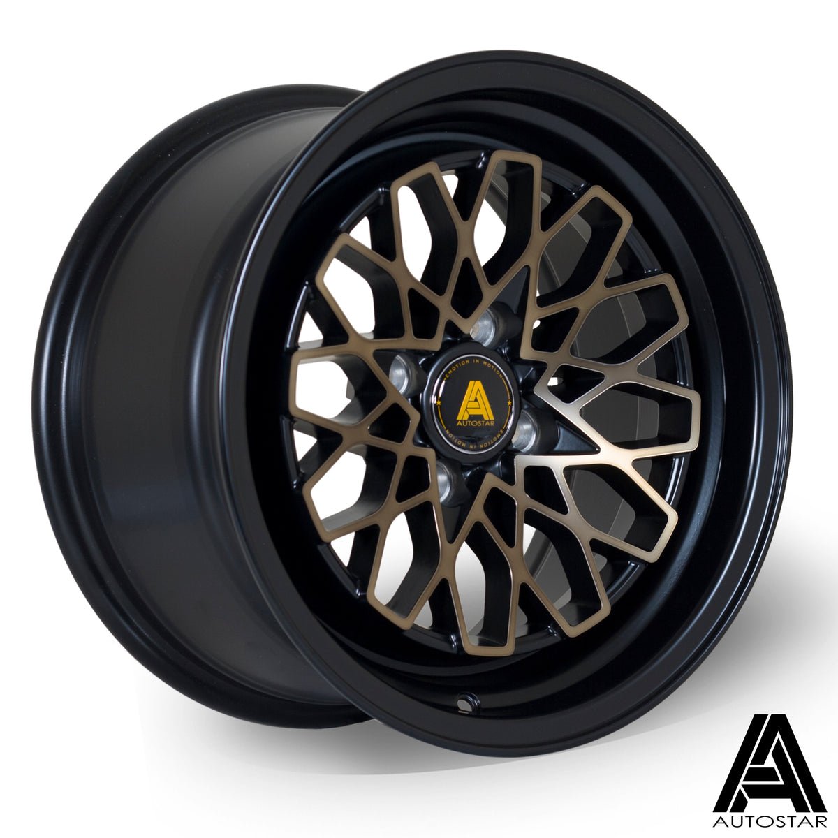 geo158bfblack_b04a5c6e-f952-4f0a-99b2-b7c641a60af7.jpg Autostar Geo 15x8 ET25 4x100 BFBlack - Image 1