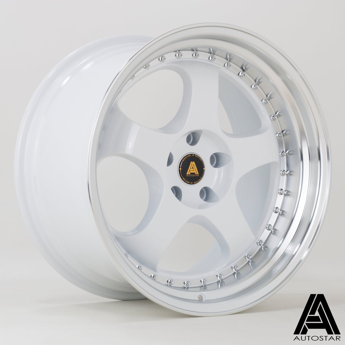 gt51910.5rlwhite.jpg Autostar GT5 19x10.5 ET22 5x114.3 RLWhite - Image 1