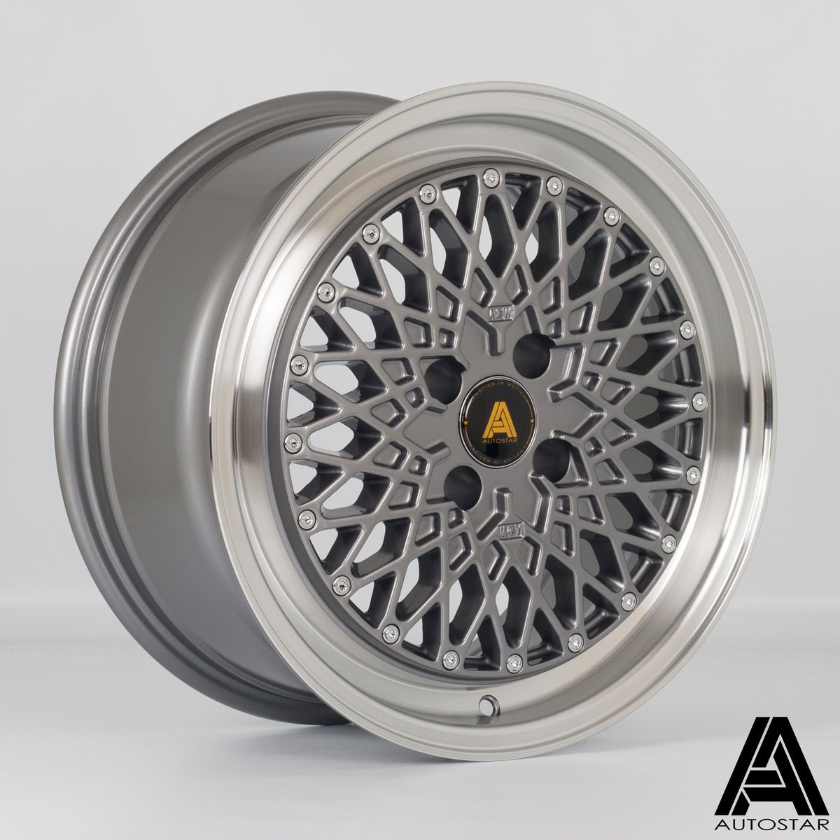 minus167.5rlgunmetal.jpg Autostar Minus 16x7.5 ET25 4x100 RLGunmetal - Image 1